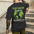 Flat Earthociety Flat Earther Conspiracy Theory メンズTシャツ バックプリント 彼への贈り物