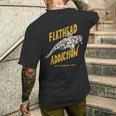 Flathead Addiction マゴチ 釣り メンズTシャツ バックプリント 彼への贈り物