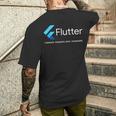 Flutter ウィジェットがアートになる場所 メンズTシャツ バックプリント 彼への贈り物