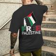 Free Palestine パレスチナ国旗 フリーガザtシャツ メンズTシャツ バックプリント 彼への贈り物