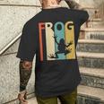 Frog カエル 動物 メンズTシャツ バックプリント 彼への贈り物