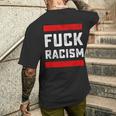 Fuck Racism 反人種差別者 メンズTシャツ バックプリント 彼への贈り物