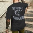 Dad My Lucky Fishing Do Not Wash Fishing Fishing メンズTシャツ バックプリント 彼への贈り物
