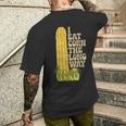 I Eat Corn The Long Way Inappropriate Retro Vintage Men's T-shirt Back Print Funny Gifts