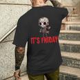 Friday 13Th ファニーハロウィンホラー メンズTシャツ バックプリント 彼への贈り物