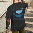 Whale Pun クジラ Hello There Hello Dort ファニークジラ メンズTシャツ バックプリント 彼への贈り物