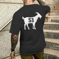 Goat 51 GOATナンバーフィフティワンヤギ メンズTシャツ バックプリント 彼への贈り物