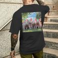Grupo Lindos Cerditos De Lauerte Cerdos Felices Familia Camiseta Hombre Estampado Espalda Regalos para él