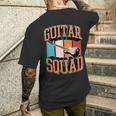Guitarquad マッチング レトロ ヴィンテージスタイル ギターバンド メンズTシャツ バックプリント 彼への贈り物