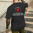 Hal 9000 ヴィンテージ 人工知能 メンズTシャツ バックプリント 彼への贈り物