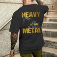 Heavy Equipment Operator Excavator Construction Backhoe メンズTシャツ バックプリント 彼への贈り物