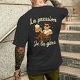 Homme Humour Bière La Pression Je La Gère Cadeau Amateurs De Bière T-shirt imprimé au dos Cadeaux pour lui