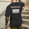 Humbucker ハムバッカー、クールなギタリストのギフト ギターピックアップグラフィック メンズTシャツ バックプリント 彼への贈り物