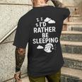 I'd Rather Beleeping leep Quote メンズTシャツ バックプリント 彼への贈り物