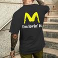 I'm Lovin' It ユーモラスな攻撃的なイヌエンド メンズTシャツ バックプリント 彼への贈り物