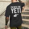 I'm With The Yeti お揃いのyetiコスチュームシャツ メンズTシャツ バックプリント 彼への贈り物
