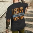 Ipeak Fluent TcpIp テクニカルサポートヘルプデスク メンズTシャツ バックプリント 彼への贈り物