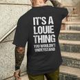 It's A Louie Thing You Wouldn't Understand Louie Thing メンズTシャツ バックプリント 彼への贈り物