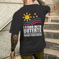Itand With Duterte フィリピン フィリピン 強い 帰省 メンズTシャツ バックプリント 彼への贈り物