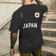 Japan チームサッカー 日本 Number 1Occer メンズTシャツ バックプリント 彼への贈り物