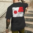 Japanese Flag Indonesiaインドネシアの遺産 インドネシアのルーツ 日本の国旗 インドネシアの国旗 メンズTシャツ バックプリント 彼への贈り物