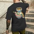 Japanese Kawaii Ramen Reptile Leopard Gecko ヒョウモントカゲモドキ メンズTシャツ バックプリント 彼への贈り物