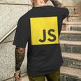 Javascript Js React AngularjsueJs NodeJs プログラマーオタク メンズTシャツ バックプリント 彼への贈り物