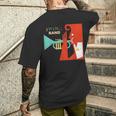 Jazz Music Player スイング バンド レトロ ヴィンテージ 70年代 メンズTシャツ バックプリント 彼への贈り物