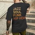Jazzoul ファンク ヒップホップ アフリカ系アメリカ人のプライド音楽愛好家 メンズTシャツ バックプリント 彼への贈り物