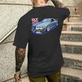 Jdm Car-Spec Kv2 シルバー Bnr34 レース メンズTシャツ バックプリント 彼への贈り物