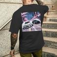 Jdm レースカーズ 東京ストリート ドリフト アニメ風 桜 メンズTシャツ バックプリント 彼への贈り物