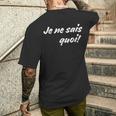 Je Neais Quoi おもしろフランス語引用句 フランス好き。 メンズTシャツ バックプリント 彼への贈り物