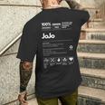 Jojo名札 皮肉な名前 ジョジョの栄養成分 メンズTシャツ バックプリント 彼への贈り物