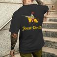 Jousting Joust Do It 中世の騎士tシャツ メンズTシャツ バックプリント 彼への贈り物