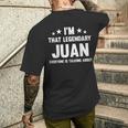 Juan 個人名 I'm That Legendary Juan Juan メンズTシャツ バックプリント 彼への贈り物