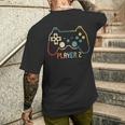 Jugador 1 Jugador 2 Pareja De Juegos A Juego Camiseta Hombre Estampado Espalda Regalos para él