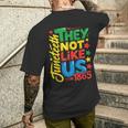 Junenth 1865 Black History Month Black Lives Matter Men Men's T-shirt Back Print Funny Gifts