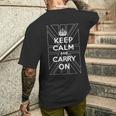 Keep Calm And Carry On 落ち着いてキャリーオン 英国の輪郭の旗 メンズTシャツ バックプリント 彼への贈り物
