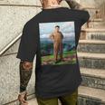 Kim Jong Il Kim Jong Un Humour North Korea メンズTシャツ バックプリント 彼への贈り物