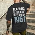Legends Were Born In November 1961 誕生日 メンズTシャツ バックプリント 彼への贈り物