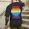 Lgbtq レインボーカラーのプライド メンズTシャツ バックプリント 彼への贈り物