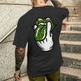 Lickmoke ウィードリーフパターン マリファナ420 大麻ポットギフト メンズTシャツ バックプリント 彼への贈り物