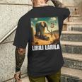 Lirili Larila イタリアのブレインロットミーム メンズTシャツ バックプリント 彼への贈り物