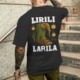 Lirili Larila 象 砂漠 面白い ミーム イタリアン ブレイン ロット メンズTシャツ バックプリント 彼への贈り物
