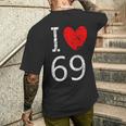I Love 69 メンズTシャツ バックプリント 彼への贈り物