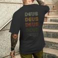 Love Heart Deus グランジ ビンテージスタイル ブラック デウス メンズTシャツ バックプリント 彼への贈り物