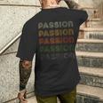 Love Heart Passion グランジ ビンテージスタイル ブラック パッション メンズTシャツ バックプリント 彼への贈り物