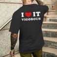 I Love Itigorous 私はそれが元気であるのが大好きです メンズTシャツ バックプリント 彼への贈り物