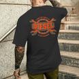 I Love Themell Of Diesel 車 メカニックオートサービスマン メンズTシャツ バックプリント 彼への贈り物