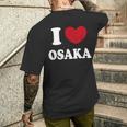 I Love Osaka アイ・ラブ大阪 メンズTシャツ バックプリント 彼への贈り物